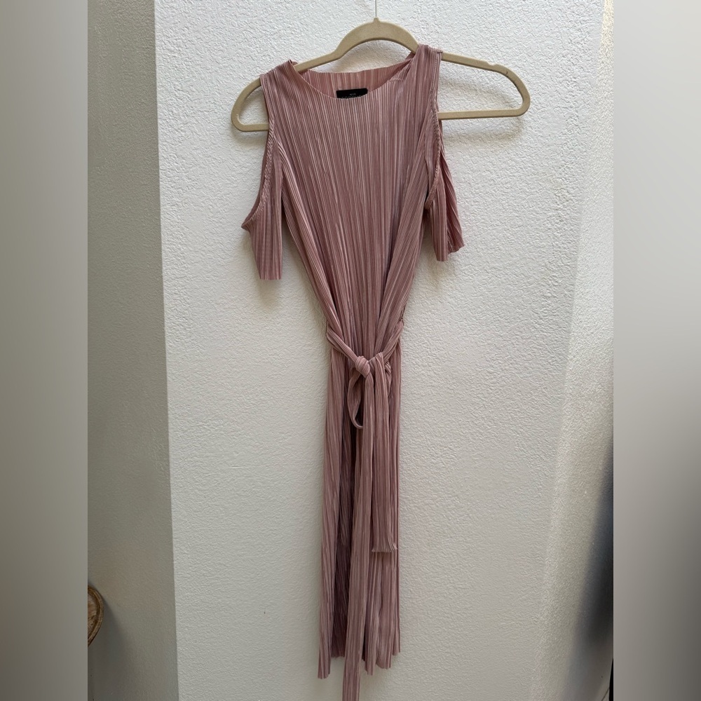 Topshop Pleated Pink Dress